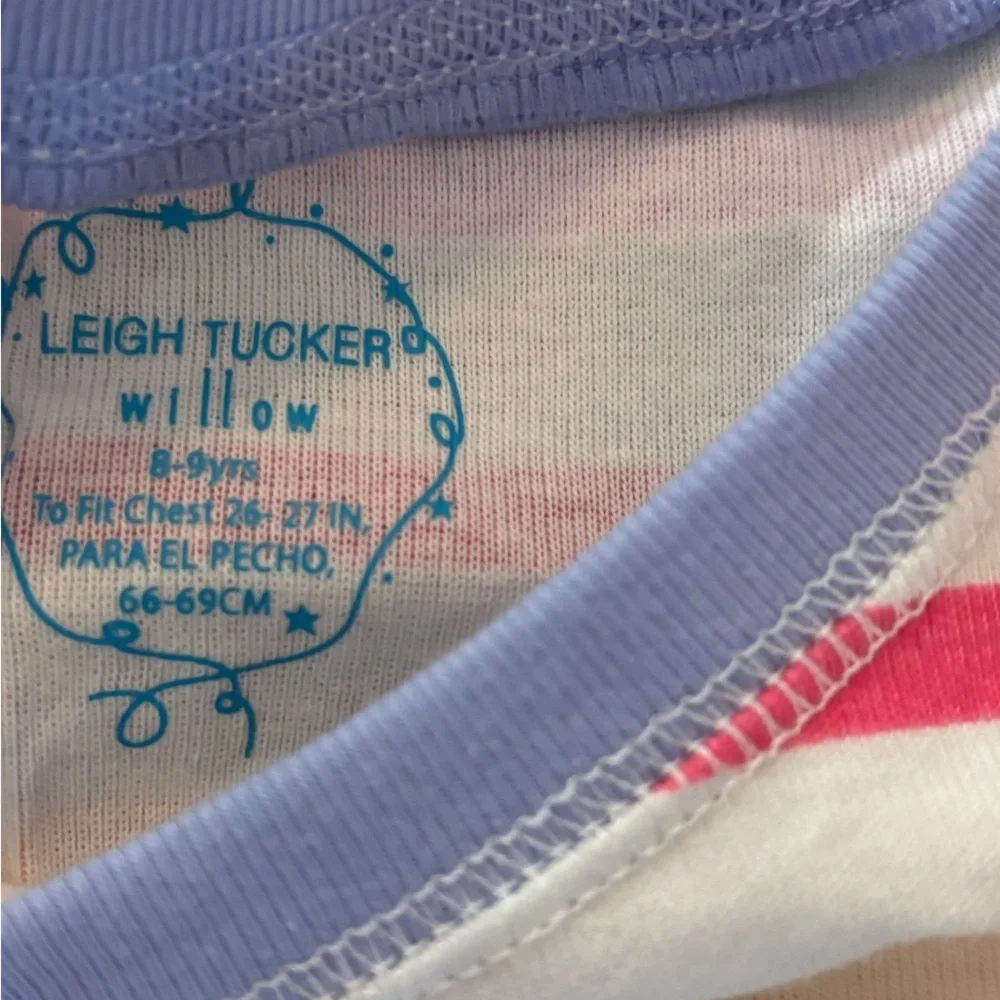 Leigh Tucker Willow rainbow Striped Pajama set NWT